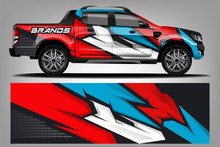 Truck Wrap Design For Company  Decal  Wrap  And Sticker.  Vector