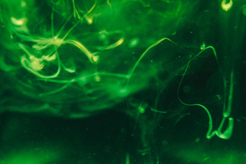 Fototapete - Green background bubbles water. close up.