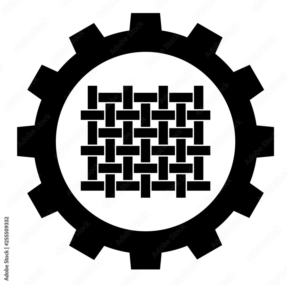 textile industry icon symbol, logo, vector on white background Stock Vector  | Adobe Stock, image size:1000x993