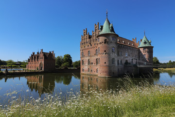 Canvas Print - Schloss Egeskov, Wasserburg, Fünen, Dänemark 