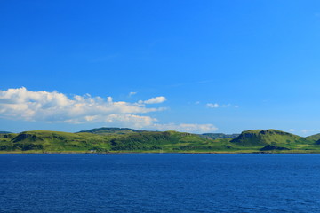 Coastland and sea in Scotland