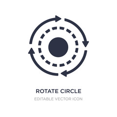 Poster - rotate circle icon on white background. simple element illustration from shapes concept.