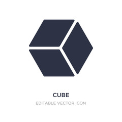 Poster - cube icon on white background. simple element illustration from shapes concept.