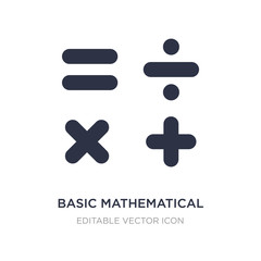 basic mathematical icon on white background. Simple element illustration from Signs concept.