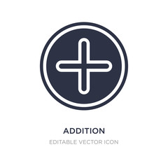 Poster - addition icon on white background. simple element illustration from signs concept.