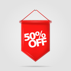 Canvas Print - special offer, 50 percent discount, vector design