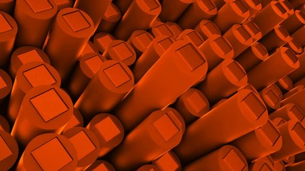 Poster - Vj loop cylinders for night club creative, computer generated modern abstract background, 3d rendering