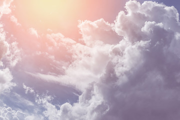 Wall Mural - sun and cloud background with a pastel colour