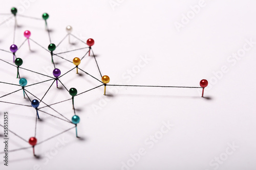 Fotomural Linking entities. Network, networking, social media, internet co
