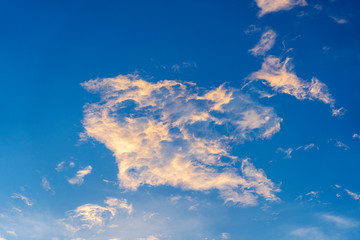 Blue sky background with beautiful white clouds