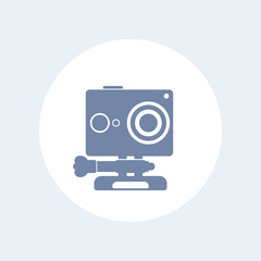 Canvas Print - action camera icon on white