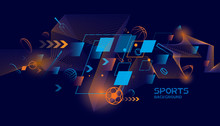 Abstract Futuristic Background. Vector Sport Concept