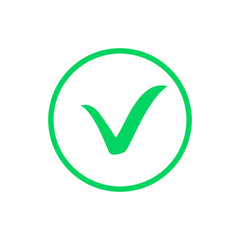 Green check mark icon.