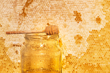 Wall Mural - honey and honeycombs