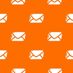 Poster - Mail pattern vector orange for any web design best