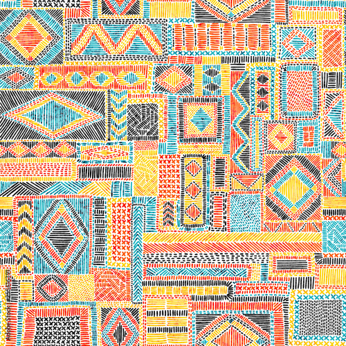 Fotografía Embroidered seamless pattern