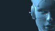 robot woman, sci-fi woman animation of the digital world of the future of neural networks and the artificial intelligence