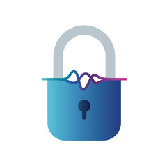 Wall Mural - security padlock isolated icon