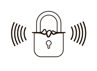 Wall Mural - security padlock isolated icon