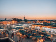 Djemaa el Fna - a famous market place in Marrakech, Morocco