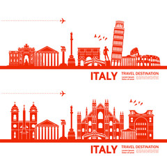 ITALY travel destination vector illustration.