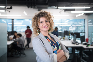 Poster - portrait of young female software developer