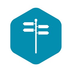 Poster - Street sign icon in simple style. Indication symbol isolated vector illustration