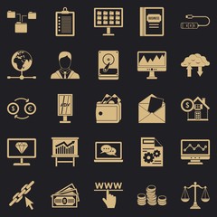Poster - Stag icons set. Simple set of 25 stag vector icons for web for any design
