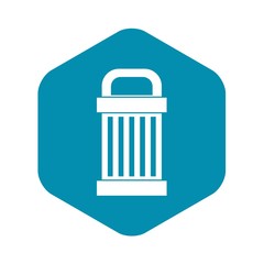 Poster - Trash icon in simple style. Garbage symbol isolated vector illustration