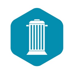 Poster - Street trash icon in simple style. Garbage symbol isolated vector illustration