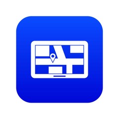 Poster - Navigation icon digital blue for any design isolated on white vector illustration