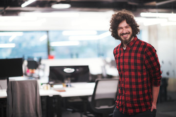 Poster - Portrait of smiling male software developer