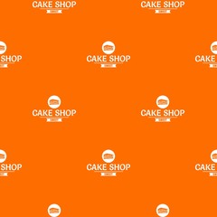 Wall Mural - Cake shop pattern vector orange for any web design best