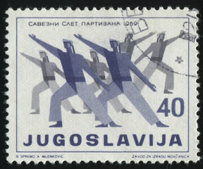 Poster - sailors doing gymnastics