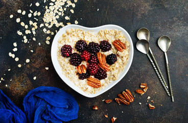 Wall Mural - porridge with berries