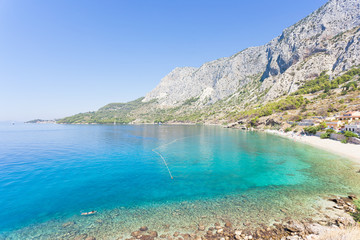 Drasnice, Dalmatia, Croatia - Overview across the beautiful bay of Drasnice