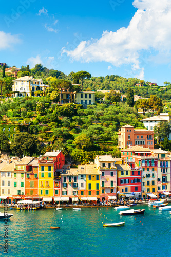 Fotomural Beautiful sea coast in Portofino, Italy