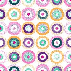 Sticker - Seamless creative stylish doodle dots playful pattern