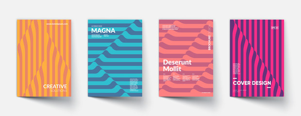 creative geometric covers design. linear pattern design. eps10 vector.
