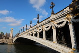 Fototapeta Paryż - Paris, pont Alexandre III sur la Seine (France)