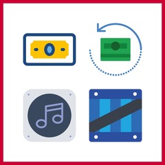 4 send icon. Vector illustration send set. money and box icons for send works