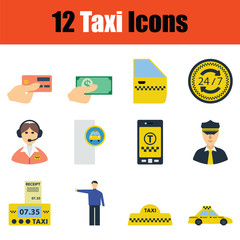 Poster - Set of taxi icons