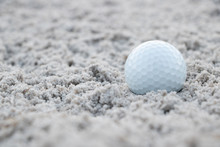 Golf Ball In Sand Trap