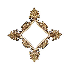 Golden vintage frame for painting or mirror