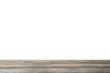 © New Africa - Empty wooden surface against white background. Mockup for design