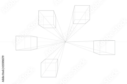 One Point Perspective Drawing Tutorial Buy This Stock