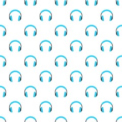 Poster - headphones pattern seamless vector repeat for any web design