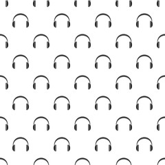 Canvas Print - Wireless headphones pattern seamless vector repeat for any web design