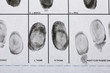 © New Africa - Fingerprint record sheet, top view. Criminal investigation