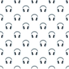 Poster - grey headphones pattern seamless vector repeat for any web design